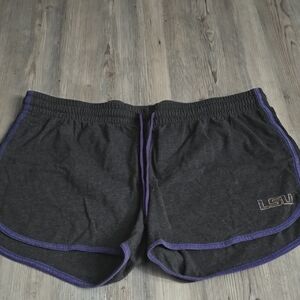 Women's Black and Purple Shorts